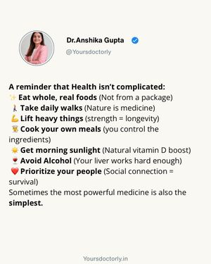 Image post by @doctoranshikagupta on Instagram
