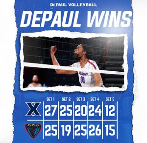 Image post by @DePaulVball on Twitter