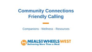 Video post by @mealsonwheelswest on Facebook