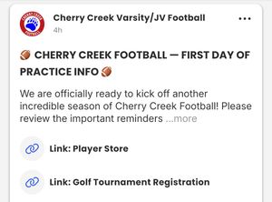 Image post by @cherrycreekfootball on Instagram