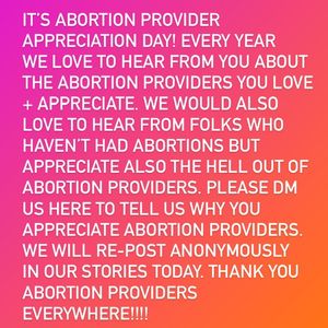 Image post by @shoutyourabortion on Instagram