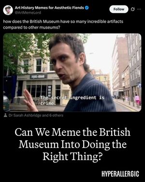 Image post by @hyperallergic on Instagram