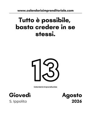 Image post by @calendarioimprenditoriale on Instagram