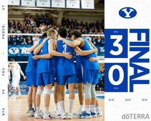 Image post by @BYUvolleyball on Twitter