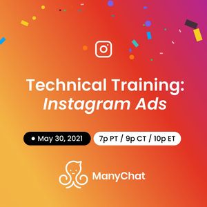 Image post by @manychat on Instagram