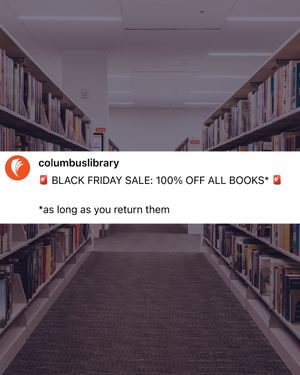 Image post by @columbuslibrary on Instagram