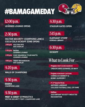 Image post by @alabamaathletics on Facebook