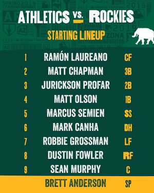 Image post by @athletics on Instagram
