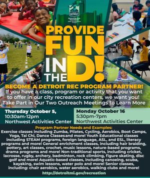 Image post by @DetroitParksRec on Facebook