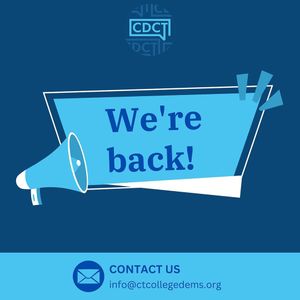 Image post by @collegedemsct on Instagram