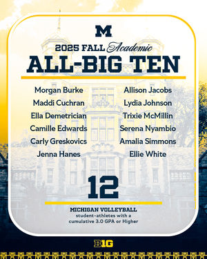 Image post by @umichvball on Instagram
