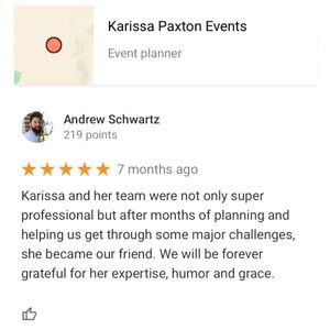 Image post by @karissapaxtonevents on Instagram