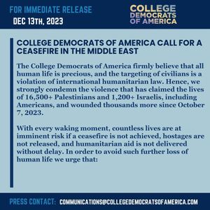 Image post by @collegedems on Instagram