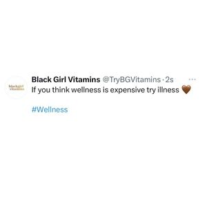 Image post by @blackgirlvitamins on Instagram
