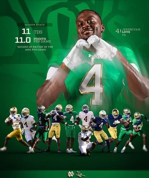 Image post by @ndfootball on Instagram