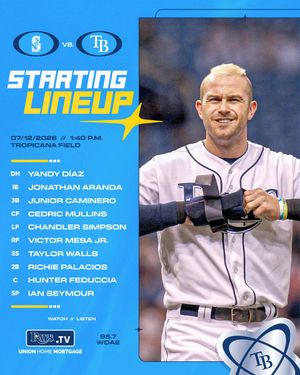 Image post by @RaysBaseball on Twitter