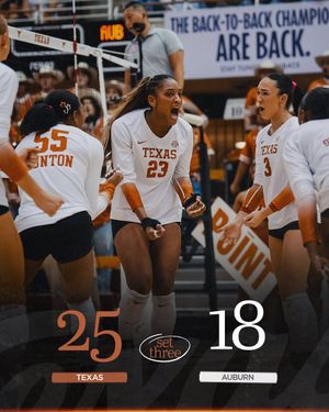 Image post by @TexasVolleyball on Twitter/X
