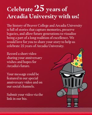 Image post by @arcadiauniversity on Instagram