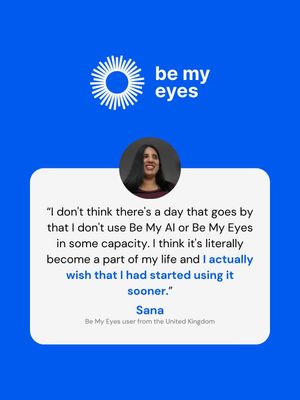 Image post by @bemyeyesapp on Instagram