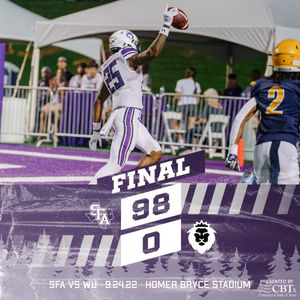 Image post by @SFA_Football on Twitter