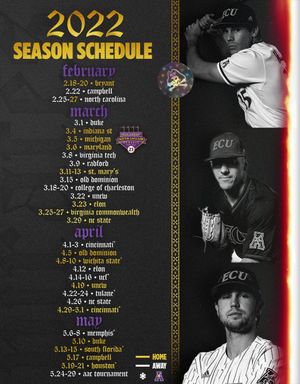 Image post by @ECUBaseball on Twitter