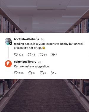 Image post by @columbuslibrary on Instagram