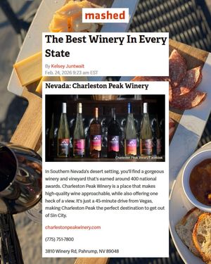 Image post by @charlestonpeakwinery on Instagram