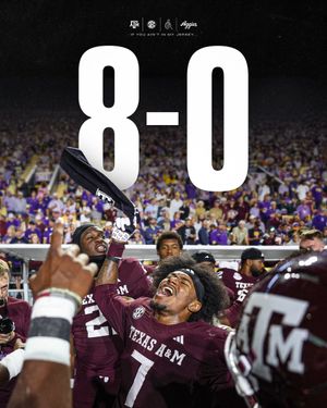 Image post by @AggieFootball on Twitter