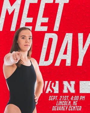 Image post by @HuskerSwimNDive on Twitter