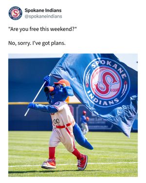 Image post by @spokaneindiansbaseball on Instagram