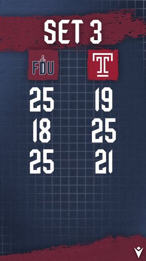 Image post by @FDUKnightsWVB on Twitter/X