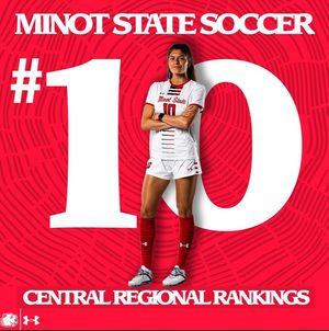 Image post by @minotstate_wsoc on Instagram