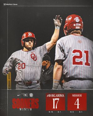 Image post by @OklahomaBaseball on Facebook