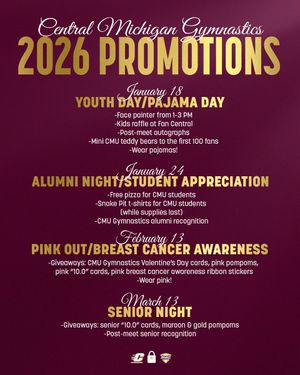 Image post by @CMUGymnastics on Twitter