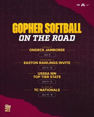 Image post by @GopherSoftball on Facebook