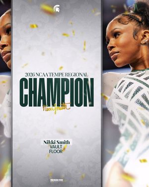 Image post by @MSU_Gymnastics on Twitter