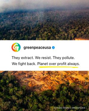 Image post by @greenpeaceusa on Instagram