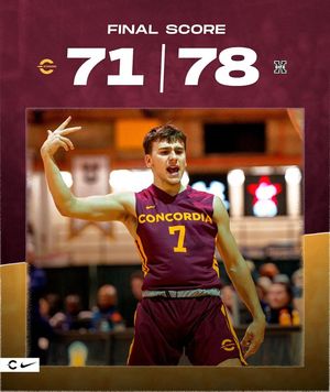 Image post by @ConcordiaMensBasketball on Facebook