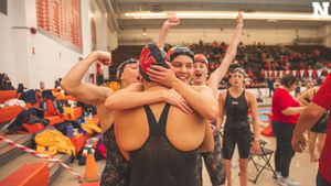 Image post by @HuskerSwimNDive on Twitter