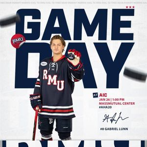 Image post by @RMUAthletics on Facebook