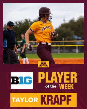 Image post by @GopherSoftball on Twitter
