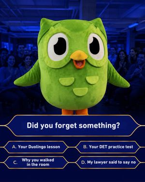 Image post by @duolingoenglishtest on Instagram