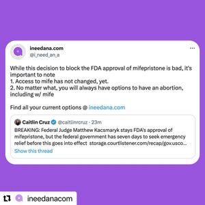 Image post by @shoutyourabortion on Instagram
