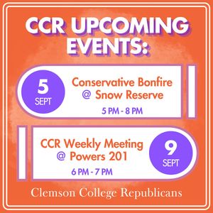 Image post by @clemsoncollegerep on Instagram