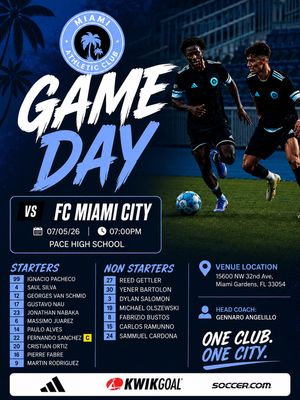 Image post by @miamiathleticclub2022 on Instagram