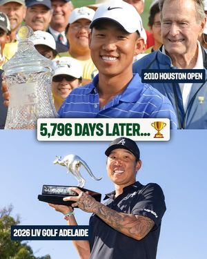 Image post by @livgolfleagueofficial on Facebook