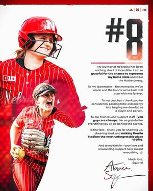 Image post by @huskersoftball on Instagram