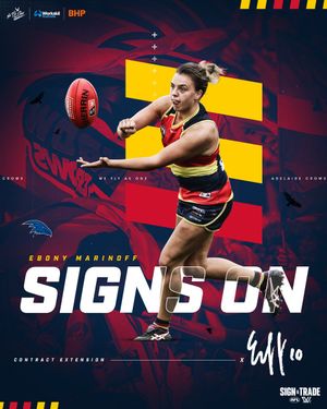 Image post by @CrowsAFLW on Twitter/X