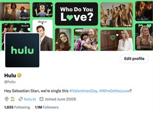Image post by @hulu on Twitter