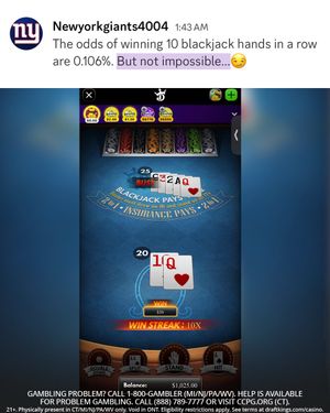 Image post by @DKCasino on Twitter